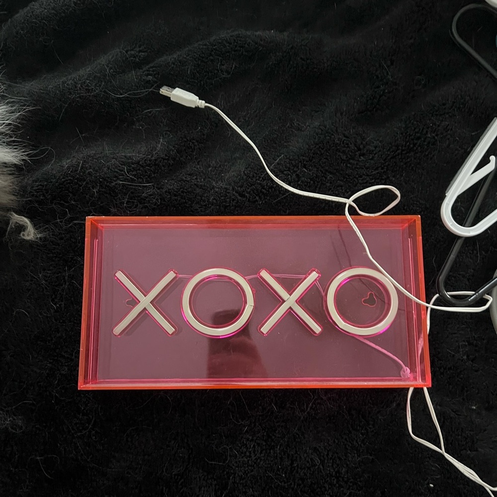 XOXO Neon Sign in Pink and Red